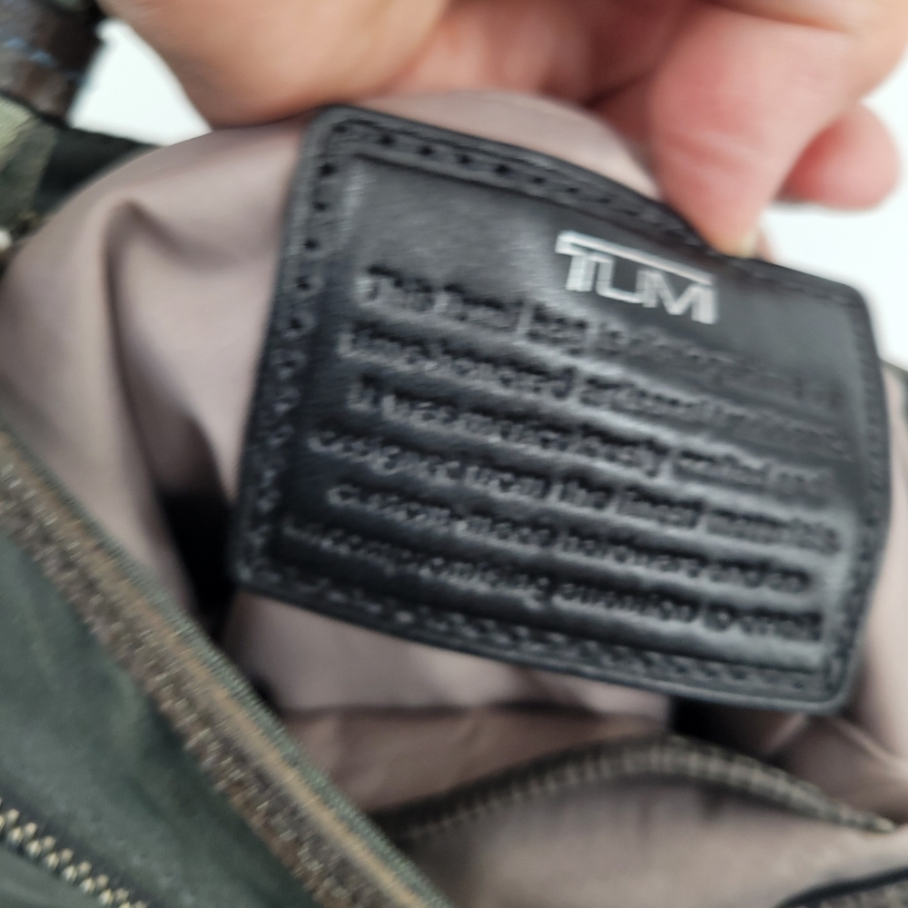 TUMI Green Crossbody Travel Bag - Picture 9 of 9